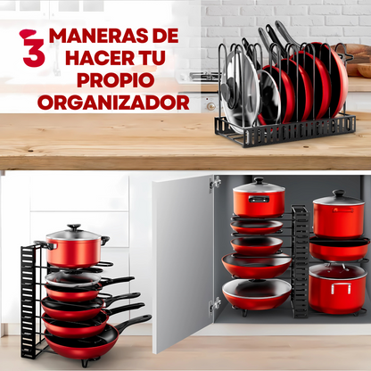 ESTANTE ORGANIZADOR DE OLLAS Y TAPAS